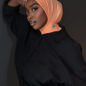 Hijab prêt à enfiler - Orange pastel